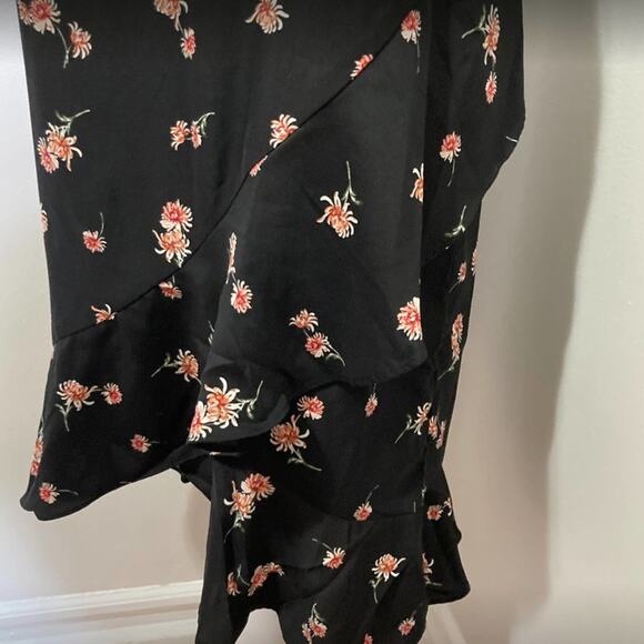 BB Dakota All Eyes On You Midi Dress size 4 NWT New Black Floral Ruffle - Picture 10 of 10